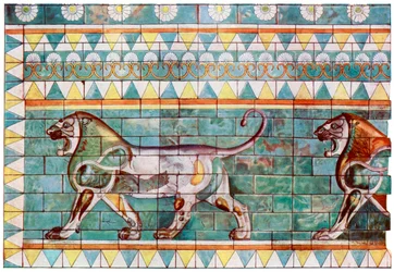 Leijonafriisi kuningas Dariuksen talvipalatsista Susassa, Iranissa, 1933-1934