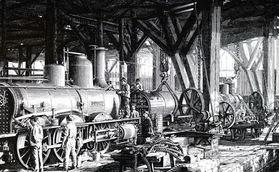 Societe Alsacienne de Constructions Mecaniquesin valmistuslattia.