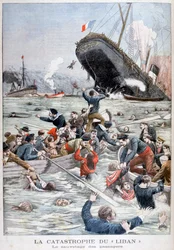 Matkustajalinja Liban upposi törmättyään toiseen alukseen, 1903