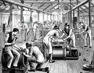 Pumppuliike Cornwallin tehtaalla, c1880