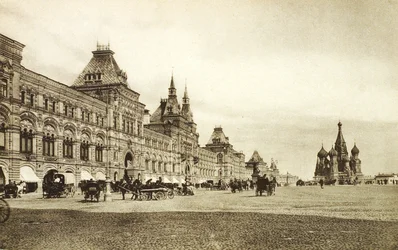 Ylimmät kaupparivit Punaisella torilla, Moskovassa, Venäjällä, 1910-luku