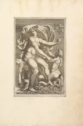 Thetis istuu Tritonin kanssa, 1500-luku.