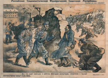 Tämä odottaa talonpoikia ja työläisiä karkureiden, itsensä etsivien ja pelkurien toiminnan takia, 1918-1919