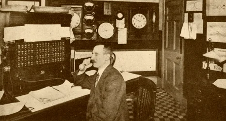 Traffic Controllers Office, London Underground Railways, 1930.