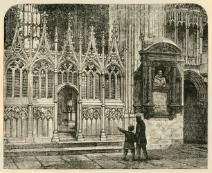 Marttyyrikuoleman risteys, Canterburyn katedraali, 1890.