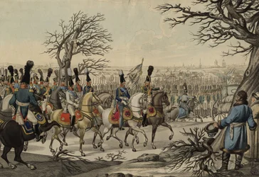 Tsaari Aleksanteri I ja kuningas Frederick William III ennen joukkoja, n. 1813