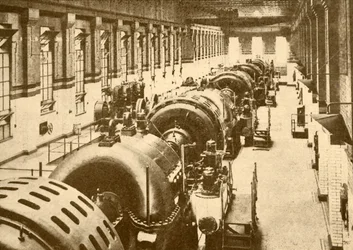 Turbogeneraattorit Neasden Power Housessa, Metropolitan Railway, 1930.
