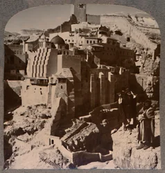 Mar Saban laakso ja luostari, Brook Kedronista, 1900