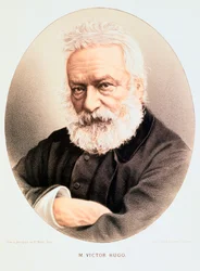 Victor Hugo, ranskalainen runoilija, näytelmäkirjailija ja kirjailija, v.1880
