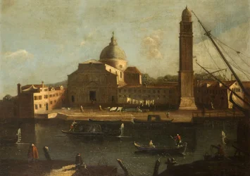 Näkymä Venetsiaan - Il Redentoren kirkko, 1700-1800.