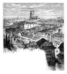 Näkymä Bernissä, Sveitsissä, vuodelta 1888