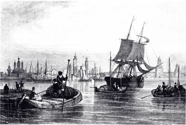 Näkymä Arkangeliin, 1835
