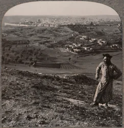 Näkymä Jerusalemiin Scopus-vuorelta, 1900