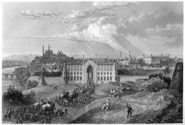 Näkymä Lucknowista, Intiasta, vuonna 1860