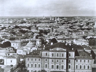 Näkymä Moskovaan Ivan Suuren kellotornista, Venäjä, 1884