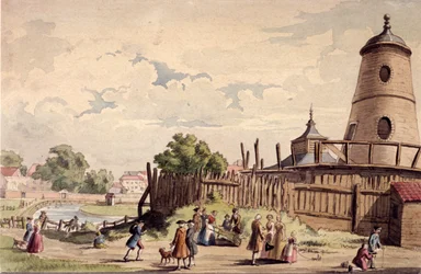 Näkymä New River Headille, Finsbury, Lontoo, c1750