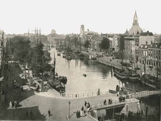 Näkymä Rotterdamista, Alankomaista, 1895.