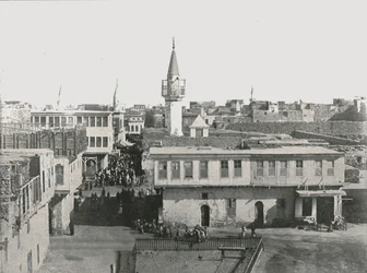 Näkymä vanhaankaupunkiin, Suez, Egypti, 1895.
