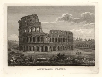Näkymä Flavian amfiteatterin raunioille, Anfiteatro Flavio, Rooma