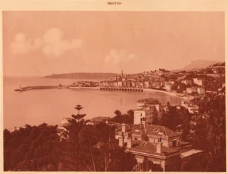 Näkymä Garavan Boulevardilta, Menton, 1930.
