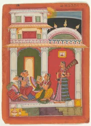 Vilaval Ragini: Folio ragamala-sarjasta Garland of Musical Modes, n. 1680.