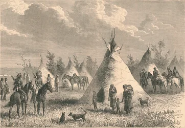 Prairie-intiaanien kylä, 1800-luku