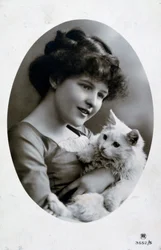Vintage ranskalainen postikortti, c1900
