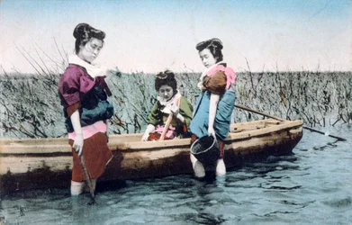 Vintage ranskalainen postikortti, c1900