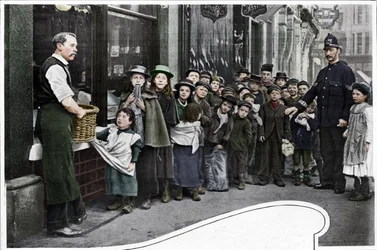 Ruokapaketteja odotellessa, Cheapside, c1903 1903