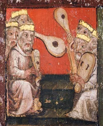 Seinämaalaus Chapter Housessa, Westminster Abbeyssa, Lontoossa