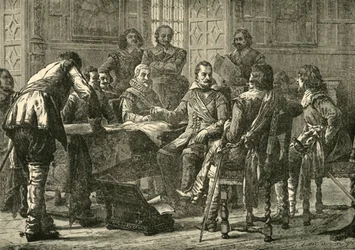 Wallenstein ja Tilly pitävät sotaneuvostoa, 1626, 1890.