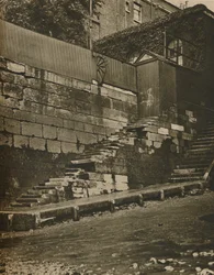 Wapping Old Stairs, Missä vesimiehet kulkivat, c1935.