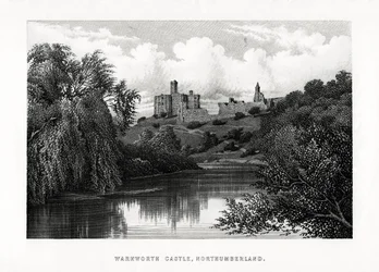 Warkworthin linna, Northumberland, 1896