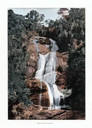 Vesiputous Tijucassa, Rio de Janeirossa, Brasiliassa, 1800-luku