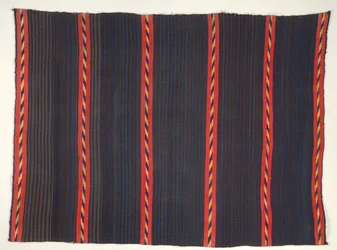 Moki Moqui Stripes -peitto yllään, 1865-1875.