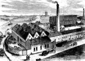 Webbsin kemiantehdas, Diglis, Worcestershire, c1860
