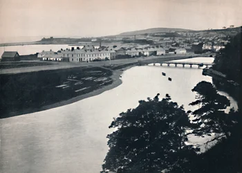 Wicklow - Yleinen näkymä kaupunkiin ja joelle, 1895