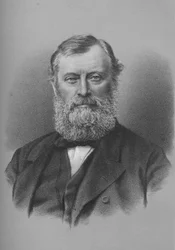 William Edward Forster, brittiläinen teollisuusmies, filantrooppi ja poliitikko, vuodelta 1880 1883.