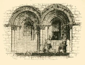 Pyhän haudan kirkon ikkunat, Jerusalem, 1890.