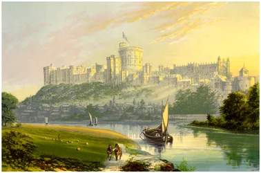 Windsorin linna, Berkshire, kuninkaallinen asuinpaikka, vuodelta 1880
