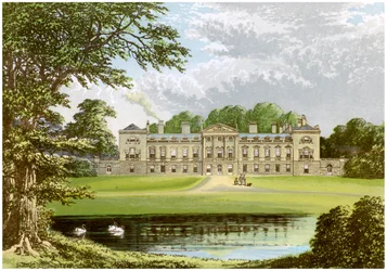 Woburn Abbey, Bedfordshire, Bedfordin herttuan koti, vuodelta 1880
