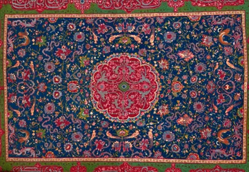 Villamatto, rikastettu kulta- ja hopealangalla. Persia, 1500-luvun loppu, 1903