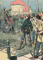 Nuori kuningas Richard tukahduttaa kapinan, vuodelta 1907