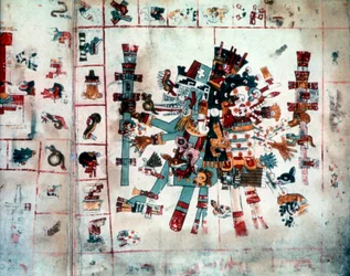 Zoomorfinen muoto Codex Borgianuksesta, Mixtec, Pre-Columbian Mexico, c1400