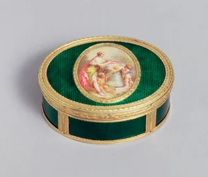 Ludvig XVI:n kultainen ja emaloitu nuuskalaatikko, Pierre-Francois Drais, Pariisi, 1774
