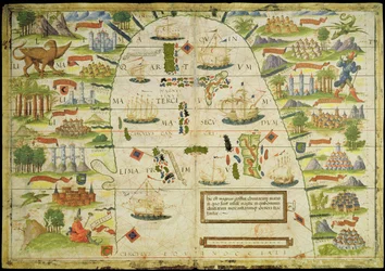 Kiinan meren kartta, joka on peräisin Pedro ja Jorge Reinelin Miller Atlasista ja Lopo Homemista vuonna 1519 tehdystä faksimilesta
