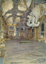 Palazzo Gangin salonki, Palermo, rakennettu noin 1650