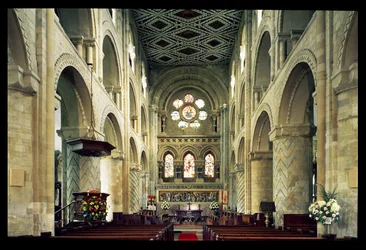 Näkymä luostarikirkon laivasta, Waltham Abbey, Essex