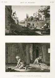 Rakennus- ja korjauspuusepät ja puusepät, Egypti, n. 1798
