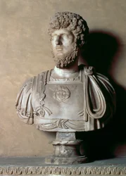 Lucius Aurelius Veruksen rintakuva, roomalainen, 2. vuosisadalla (marmori)